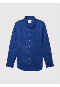 American Eagle Koszula 015-0153-2108 Granatowy Slim Fit. Kolor: niebieski. Materiał: bawełna