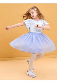 Sinsay - Prążkowana sukienka mini z tiulowym dołem - wielobarwny. Materiał: prążkowany, tiul. Długość: mini #1