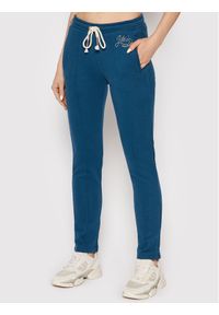 Femi Stories Spodnie dresowe Tricia Granatowy Slim Fit. Kolor: niebieski. Materiał: bawełna