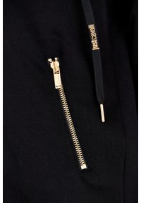 Just Cavalli - JUST CAVALLI Czarna damska bluza T-round Gold, Rozmiar S. Kolor: czarny