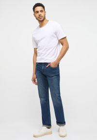 Mustang - MUSTANG WASHINGTON MĘSKIE SPODNIE JEANSOWE DENIM BLUE 1007640 5000 881. Długość: długie. Wzór: aplikacja, nadruk. Styl: sportowy, klasyczny #3