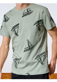 Sinsay - Koszulka we wzory - zielony. Kolor: zielony #1