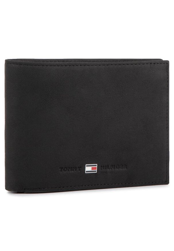 TOMMY HILFIGER - Tommy Hilfiger Portfel Johnson Cc Flap And Coin Pocket AM0AM00660/82566 Czarny. Kolor: czarny. Materiał: nubuk, skóra