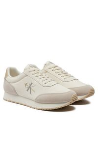 Calvin Klein Jeans Sneakersy Retro Runner Low Mix Mtl YM0YM01032 Écru. Materiał: materiał #4