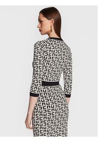 Elisabetta Franchi Kardigan MK-33Z-31E2-V380 Écru Slim Fit. Materiał: syntetyk, wiskoza #4