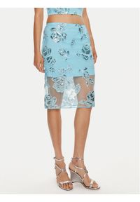 ROTATE Spódnica ołówkowa Dula 1125722963 Niebieski Slim Fit. Kolor: niebieski. Materiał: syntetyk