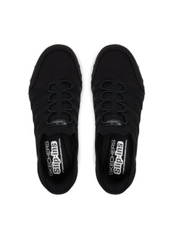 skechers - Skechers Sneakersy Breathe Easy - Roll With Me 100593/BBK Czarny. Kolor: czarny. Materiał: materiał
