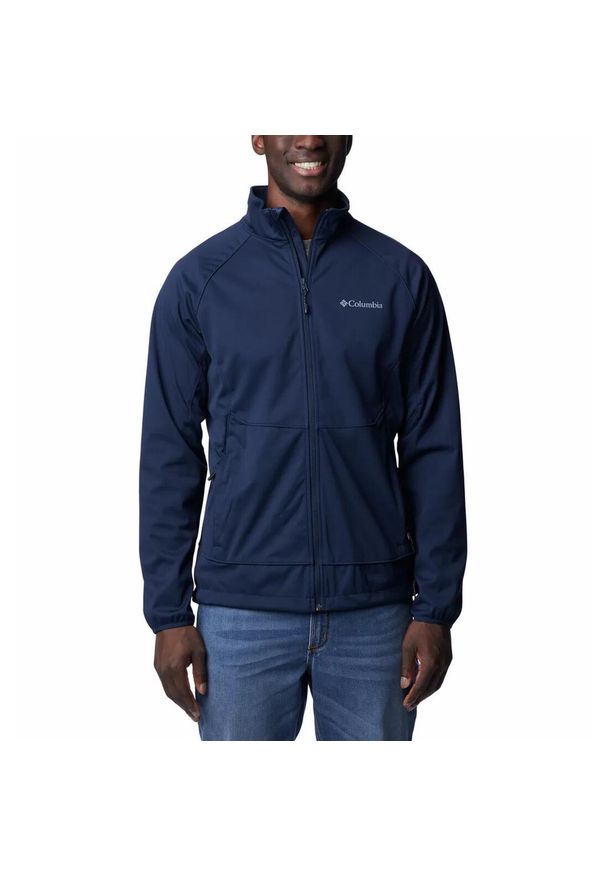 columbia - Kurtka Przejściowa Męska Columbia Canyon Meadows Softshell Jacket. Kolor: niebieski. Materiał: softshell. Sport: turystyka piesza