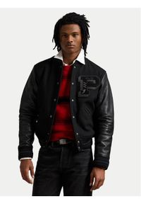 Polo Ralph Lauren Kurtka bomber 710907546001 Czarny Regular Fit. Typ kołnierza: polo. Kolor: czarny. Materiał: syntetyk