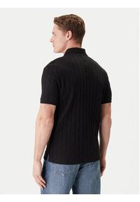 Calvin Klein Polo LV04LE203G Czarny Regular Fit. Typ kołnierza: polo. Kolor: czarny. Materiał: bawełna #4
