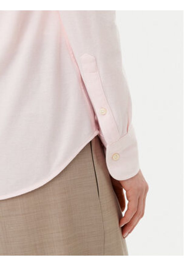 Polo Ralph Lauren Koszula 211924258018 Różowy Slim Fit. Typ kołnierza: polo. Kolor: różowy. Materiał: bawełna