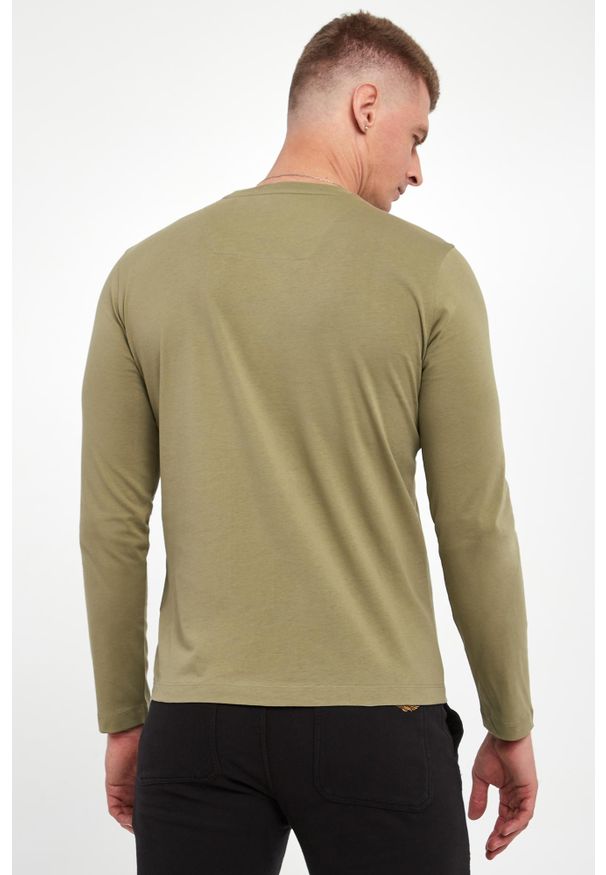 Aeronautica Militare - Longsleeve męski z logo AERONAUTICA MILITARE. Długość rękawa: długi rękaw