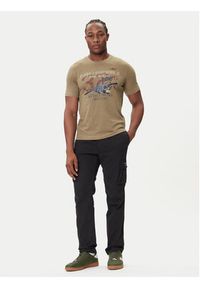 Aeronautica Militare T-Shirt 252TS2472UJ00708 Beżowy Regular Fit. Kolor: beżowy. Materiał: bawełna #3