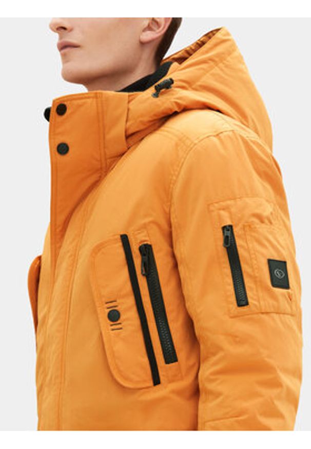 Tom Tailor Parka 1037356 Pomarańczowy Regular Fit. Kolor: pomarańczowy. Materiał: syntetyk