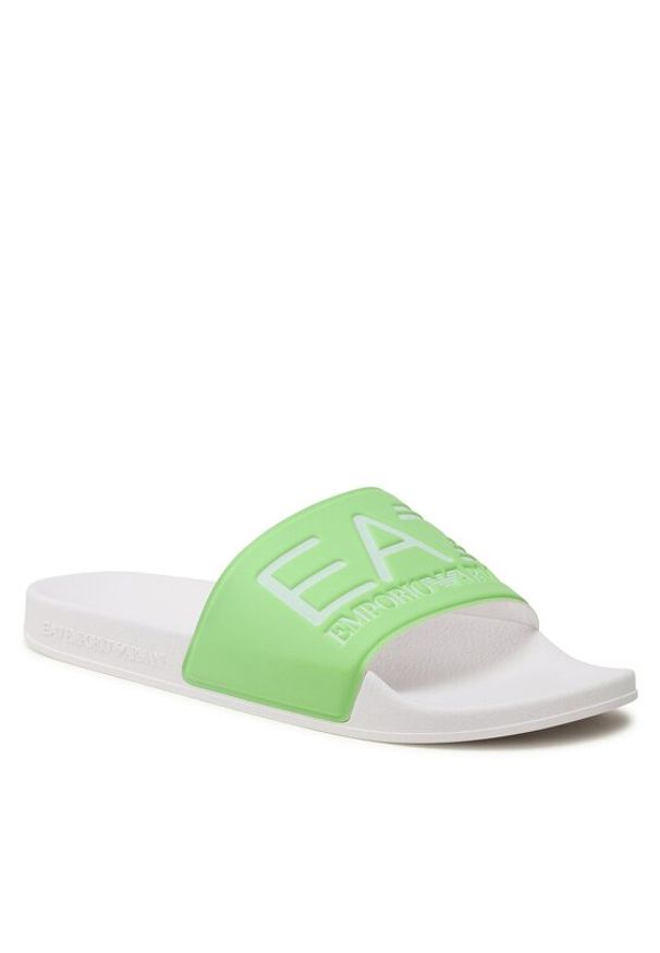 Klapki EA7 Emporio Armani. Kolor: zielony