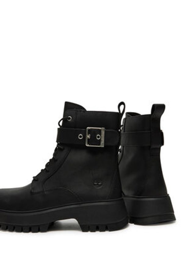 Timberland Botki Mid Lace Boot TB0A6FBWW021 Czarny. Kolor: czarny. Materiał: skóra