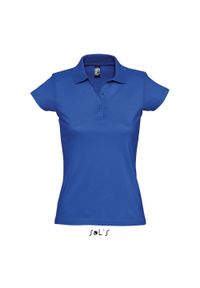 SOL'S - Damska koszulka polo Sol's Prescott. Okazja: na co dzień. Typ kołnierza: polo. Kolor: niebieski. Styl: casual #1