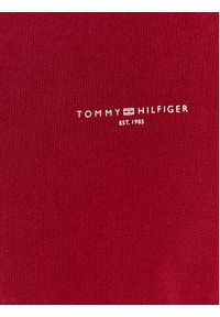 TOMMY HILFIGER - Tommy Hilfiger Bluza Mini Corp Logo WW0WW37798 Bordowy Regular Fit. Kolor: czerwony. Materiał: bawełna, syntetyk #3