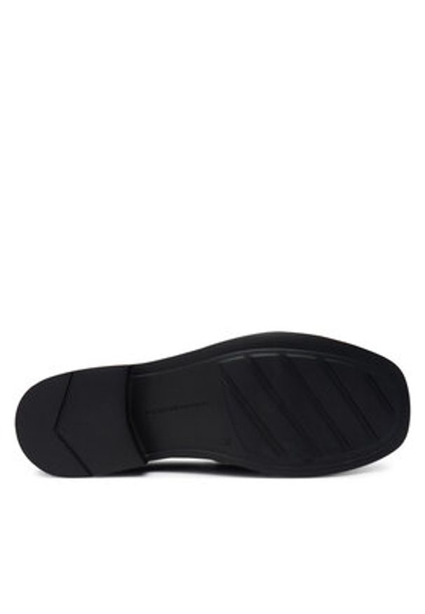 TOMMY HILFIGER - Tommy Hilfiger Loafersy Square Toe Abrasivato FW0FW08825 Czarny. Kolor: czarny. Materiał: skóra