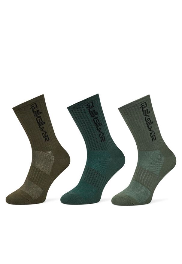 Quiksilver Skarpety AS_QUIKSILVER_100W_SS25 (3-PACK) Khaki. Kolor: brązowy. Materiał: bawełna, materiał