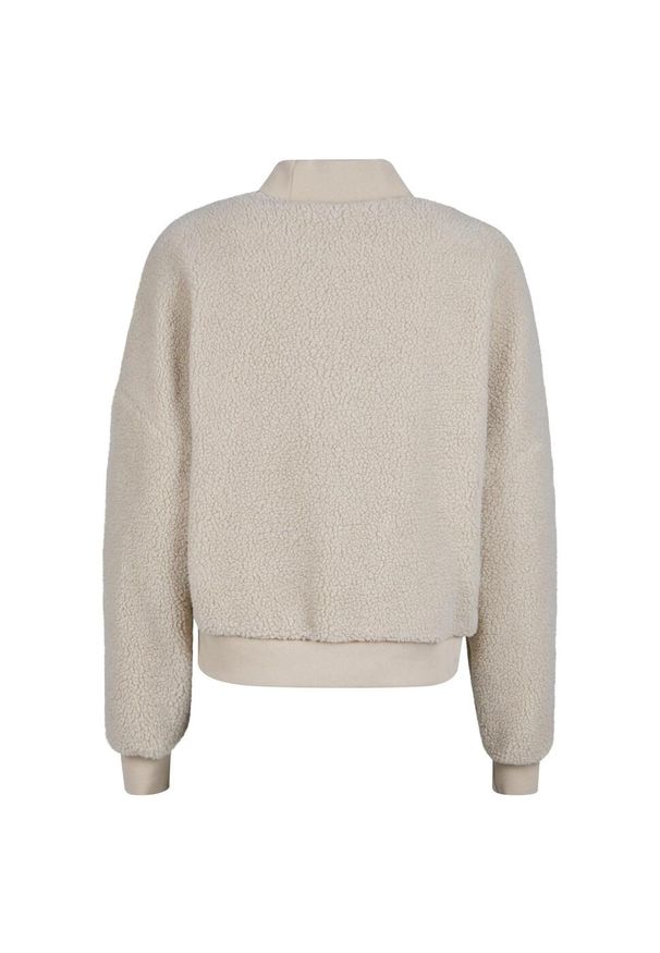 Urban Classics - Bluza Damska Sherpa Z Kołnierzem Stojącym. Kolor: beżowy