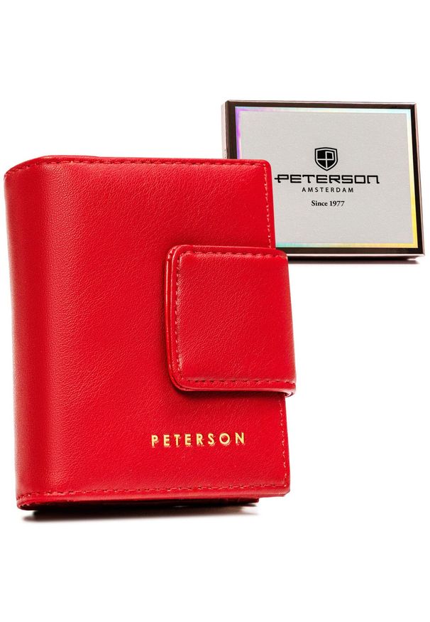 Portfel damski Peterson PTN 42329-F8 czerwony. Kolor: czerwony