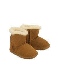 EMU Australia - EMU AUSTRALIA B10737 TODDLE chestnut, kozaczki botki dziecięce, rozmiary 20-23. Zapięcie: rzepy. Kolor: brązowy. Materiał: skóra, wełna, zamsz