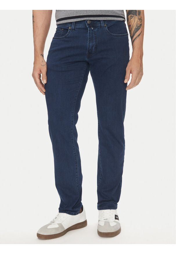 Pierre Cardin Jeansy C7 34510.8147 Granatowy Tapered Fit. Kolor: niebieski