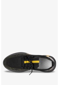 Casu - Czarne buty sportowe sznurowane casu 1-11-21-by. Kolor: czarny, wielokolorowy, żółty