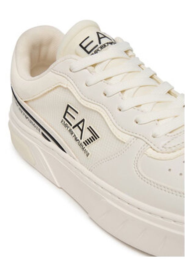 EA7 Emporio Armani Sneakersy 7X000338 AF18614 MZ188 Biały. Kolor: biały. Materiał: skóra