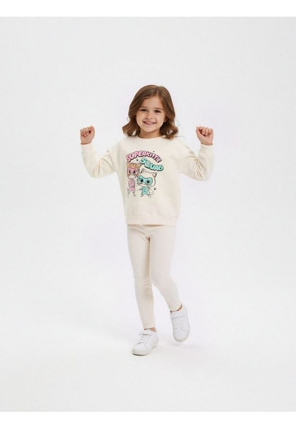 Sinsay - Bluza Disney Junior Super Kitties - kremowy. Kolor: kremowy. Wzór: motyw z bajki