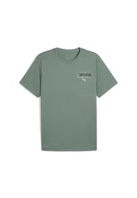 Puma - Męska koszulka do biegania z grafiką NITRO™ PUMA Green Moon. Kolor: zielony