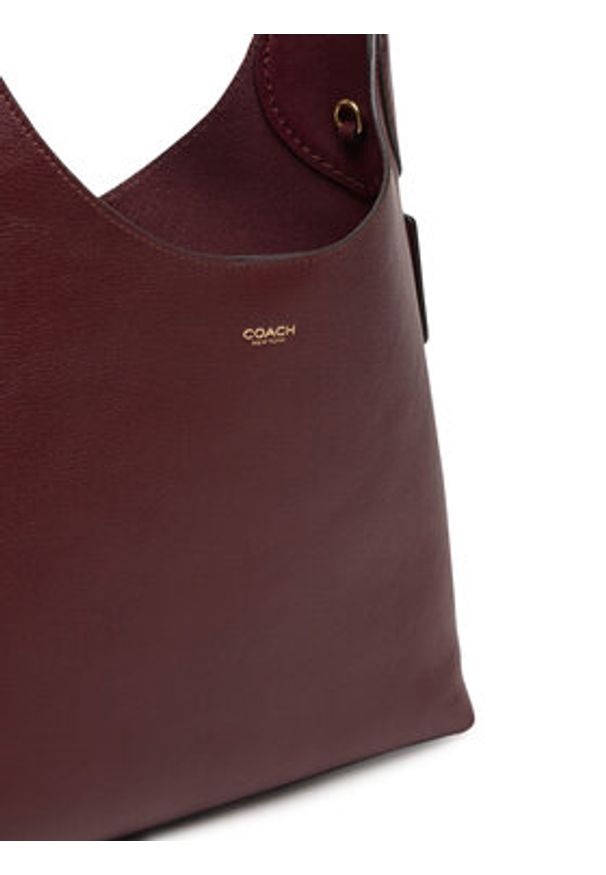 Coach Torebka Brooklyn CU068 Bordowy. Kolor: czerwony. Materiał: skórzane