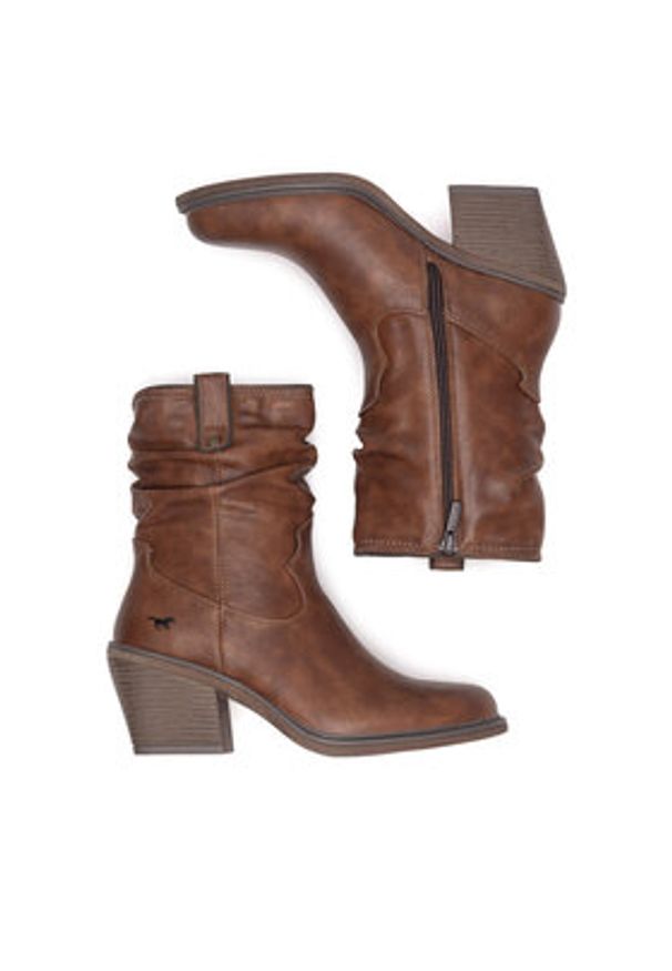 Mustang Kowbojki 1479-501 Brązowy. Kolor: brązowy. Materiał: skóra