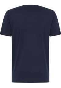 Mustang - MUSTANG Style Alex C LOGO Tee MĘSKI T-SHIRT KOSZULKA NADRUK LOGO BLUE NIGHTS 1013221 4085. Wzór: nadruk #4