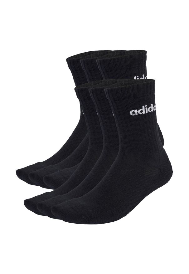 Adidas - Skarpety Linear Crew Socks Cushioned 6 Pair Pack. Kolor: biały, wielokolorowy, czarny