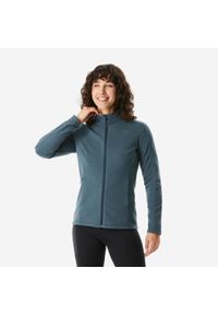 quechua - Polar turystyczny damski MH 500. Kolor: wielokolorowy, niebieski, zielony. Materiał: materiał, poliester