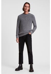 AllSaints Sweter wełniany męski kolor czarny. Okazja: na co dzień. Kolor: czarny. Materiał: wełna. Długość rękawa: długi rękaw. Długość: długie. Styl: casual #5