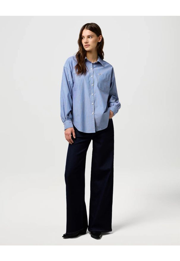 Wrangler - DAMSKA KOSZULA WRANGLER COOL GIRL BLOUSE DUSTY BLUE 112370779