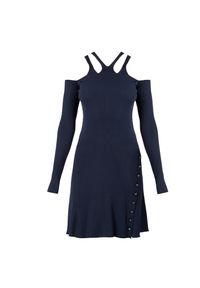 Pinko Sukienka "Orihuela" | 1G178C Y7XV | Kobieta | Granatowy. Kolor: niebieski. Materiał: elastan, wiskoza, poliamid. Długość rękawa: długi rękaw. Typ sukienki: dopasowane. Długość: mini #6