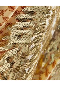 MYSTIQUE BEACH - Tunika midi Desert ze złotymi skrzydłami. Kolor: brązowy. Materiał: szyfon. Wzór: aplikacja #2