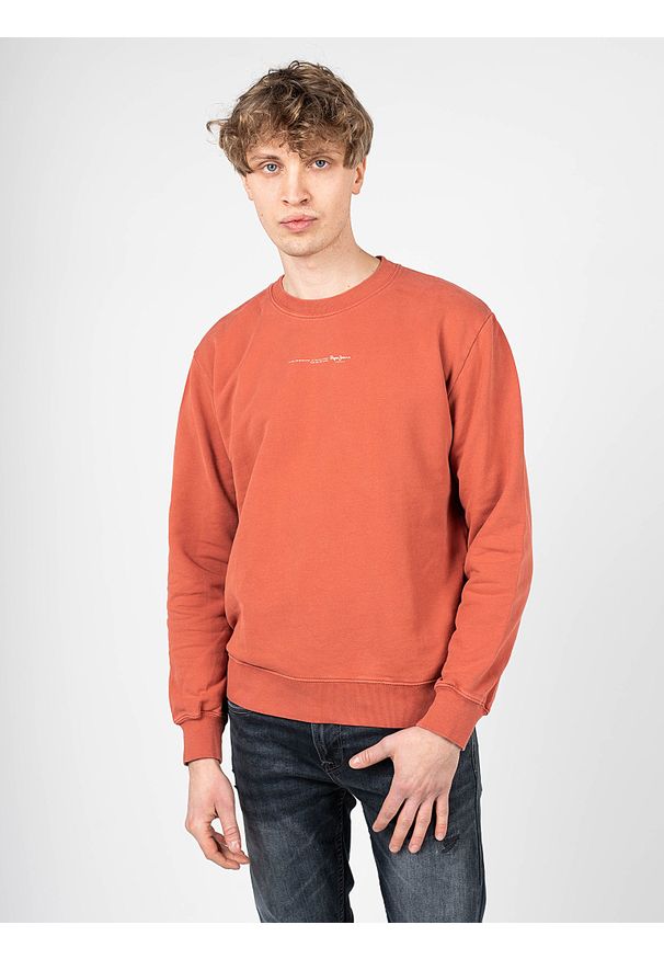 Pepe Jeans Bluza "David" | PM582169 | David | Mężczyzna | Czerwony, Pomarańczowy. Okazja: na co dzień. Kolor: czerwony, pomarańczowy, wielokolorowy. Materiał: bawełna. Wzór: nadruk. Styl: casual