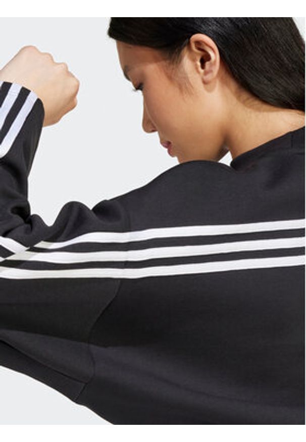 Adidas - adidas Bluza Future Icons 3-Stripes IP1549 Czarny Loose Fit. Kolor: czarny. Materiał: syntetyk