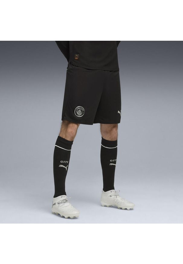 Puma - Męskie szorty Manchester City 25/26 PUMA Black. Kolor: czarny. Materiał: tkanina. Sport: fitness, piłka nożna