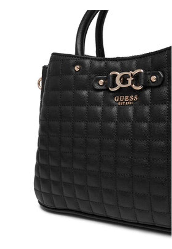 Guess Torebka Nadira HWQG84 24060 Czarny. Kolor: czarny. Materiał: skórzane