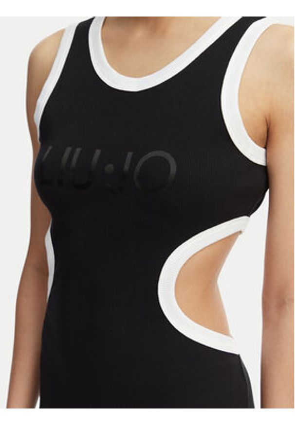 Liu Jo Sukienka letnia VA5043 J4822 Czarny Regular Fit. Kolor: czarny. Materiał: bawełna. Sezon: lato