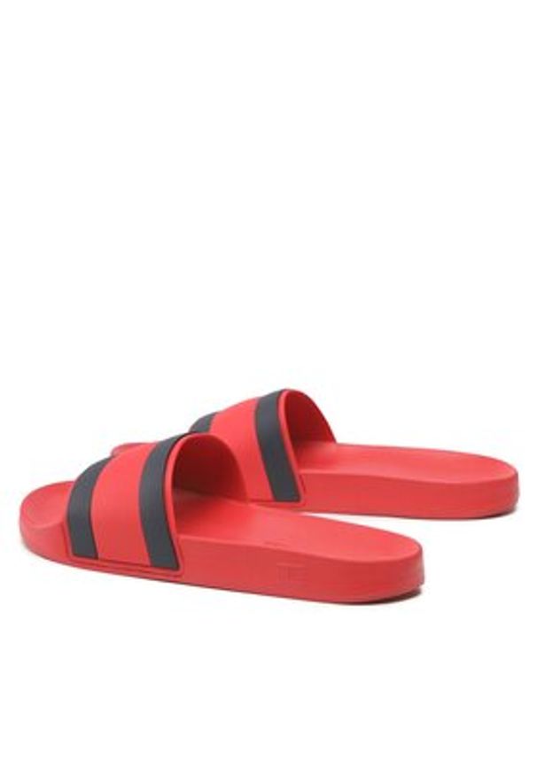 TOMMY HILFIGER - Tommy Hilfiger Klapki Rubber Th Flag Pool Slide FM0FM04263 Czerwony. Kolor: czerwony