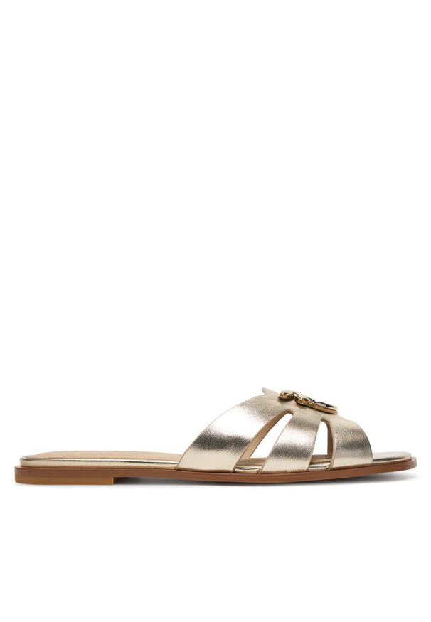 Pinko - PINKO Klapki Milly 04 SD0463P049 Złoty. Kolor: złoty. Materiał: skóra