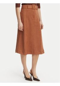 Rinascimento Spódnica z imitacji skóry CFC0127915003 Brązowy Regular Fit. Kolor: brązowy. Materiał: skóra #1