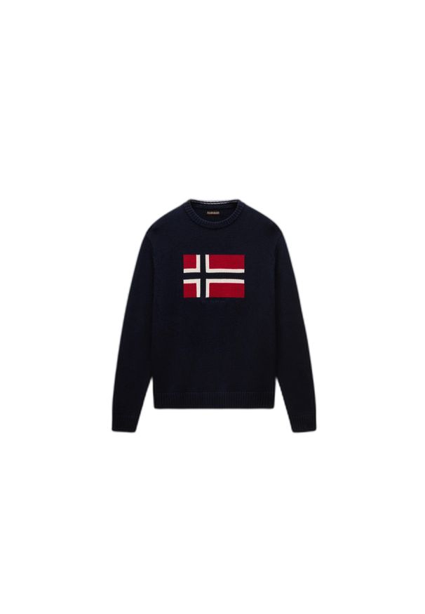 Koszulka z długim rękawem Napapijri D-Mura C. Kolor: niebieski. Długość rękawa: długi rękaw. Długość: długie. Sport: turystyka piesza